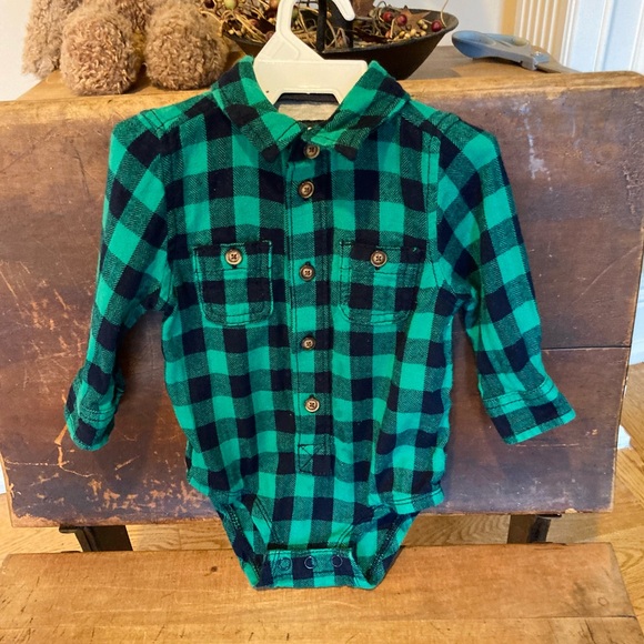 Osh Kosh B’Gosh Flannel Bodysuit - Picture 2 of 11